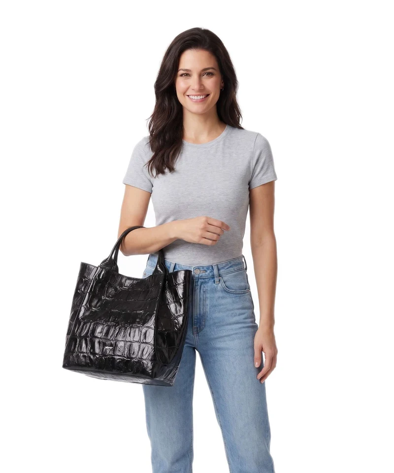 Abro Maxi Cocco Essential Medium Sac à main black/nickel