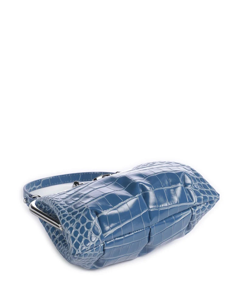 Vivienne Westwood Granny Frame Embossed Croc Sac à main blue