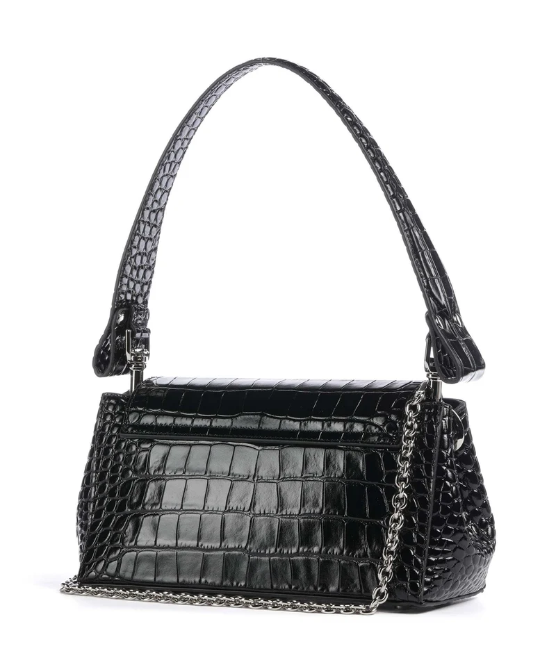 Vivienne Westwood Hazel Embossed Croc Medium Sac porté épaule black