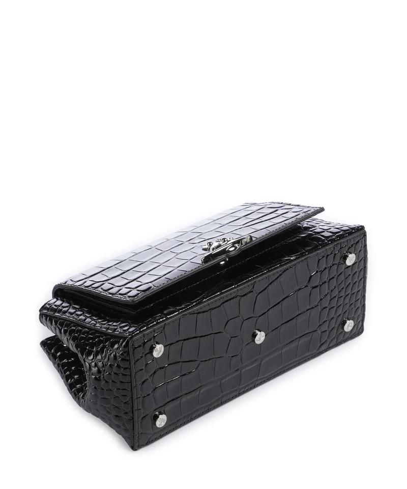 Vivienne Westwood Hazel Embossed Croc Medium Sac porté épaule black