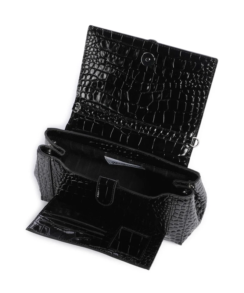 Vivienne Westwood Hazel Embossed Croc Medium Sac porté épaule black