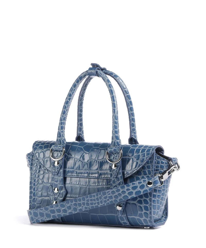 Vivienne Westwood Bettina Embossed Croc Mini Sac à main blue
