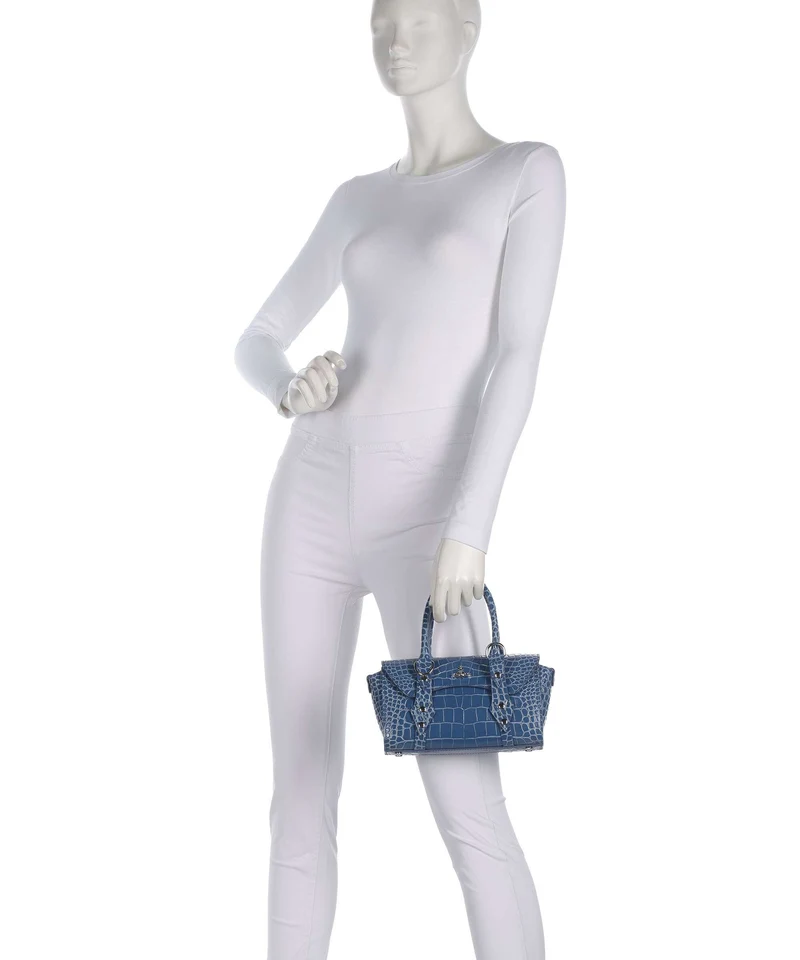 Vivienne Westwood Bettina Embossed Croc Mini Sac à main blue