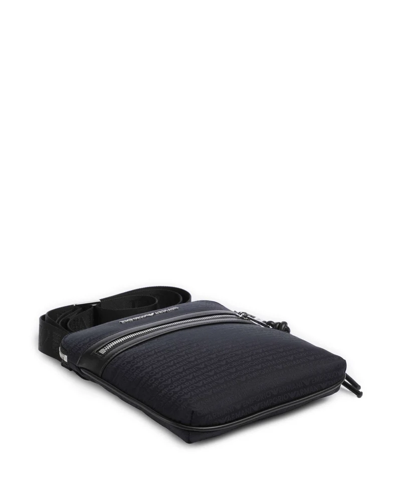 Emporio Armani Monogram Sac bandoulière iconico blu navy