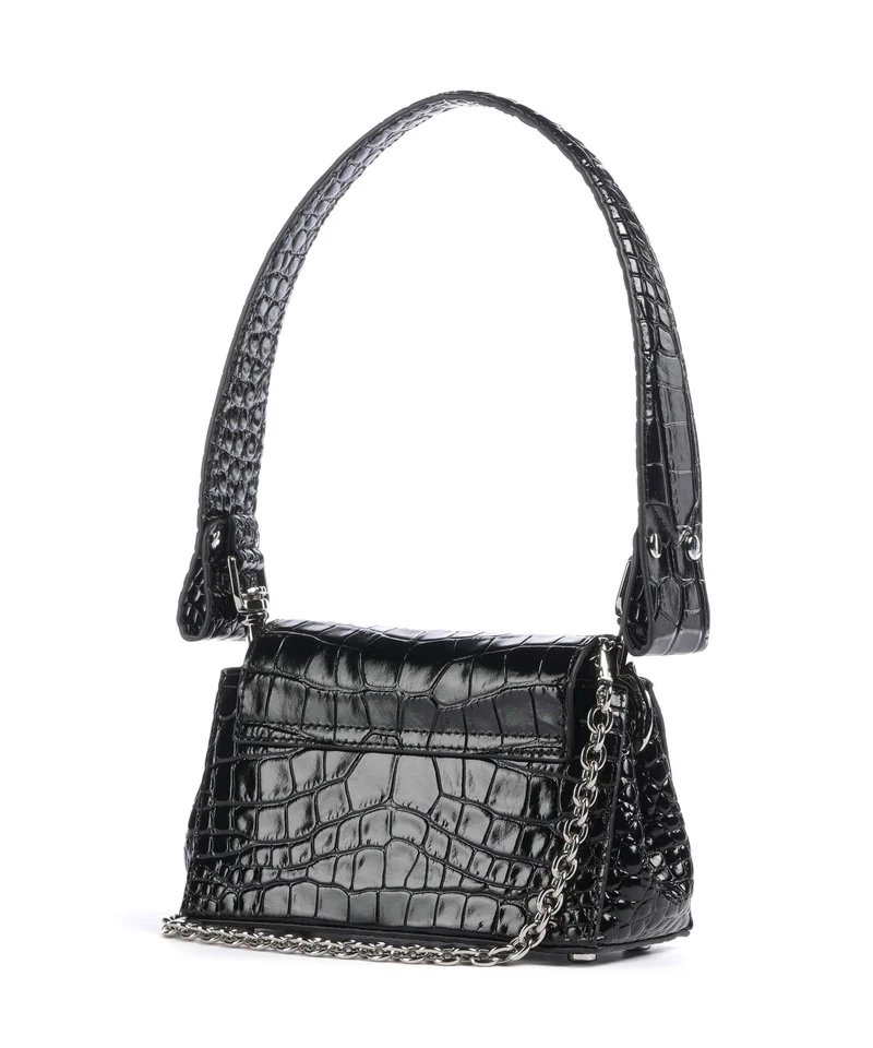 Vivienne Westwood Hazel Embossed Croc Small Sac porté épaule black