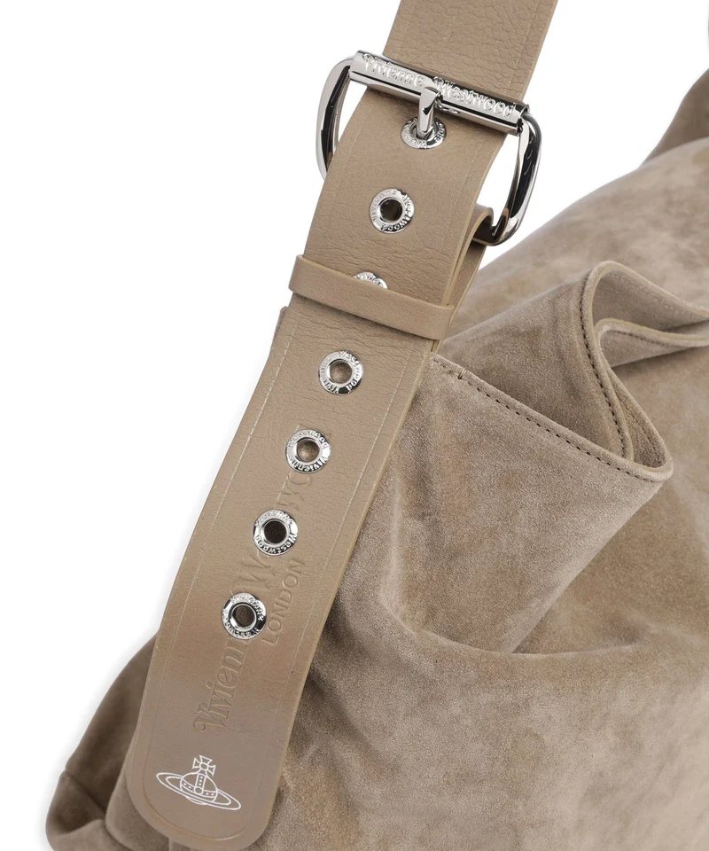 Vivienne Westwood Maxime Suede Large Sac fourre-tout stone