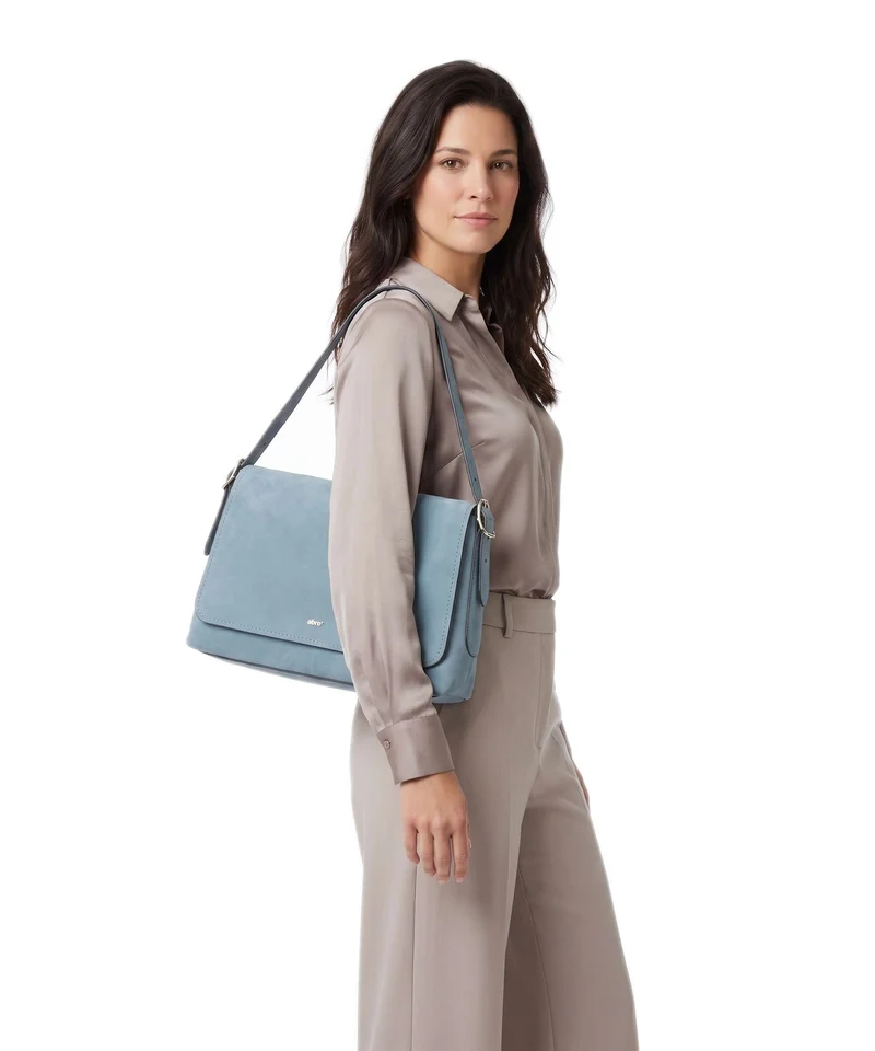 Abro Suede Carina Sac porté épaule sapphire