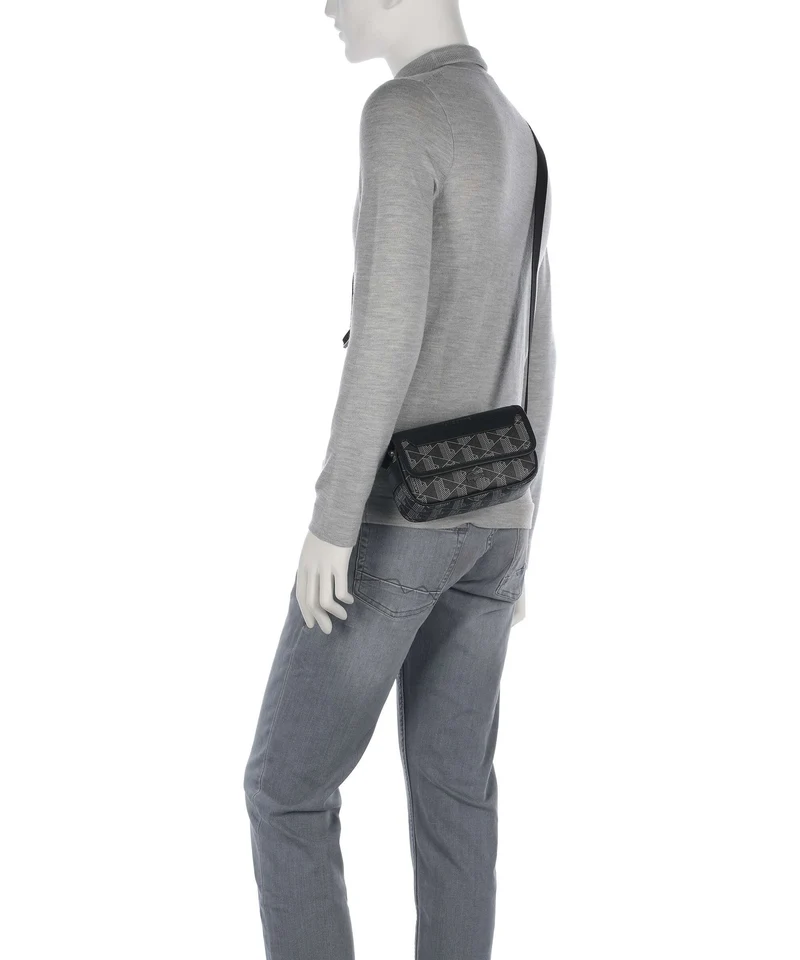 Lacoste The Blend Sac bandoulière monogram/noir/gris