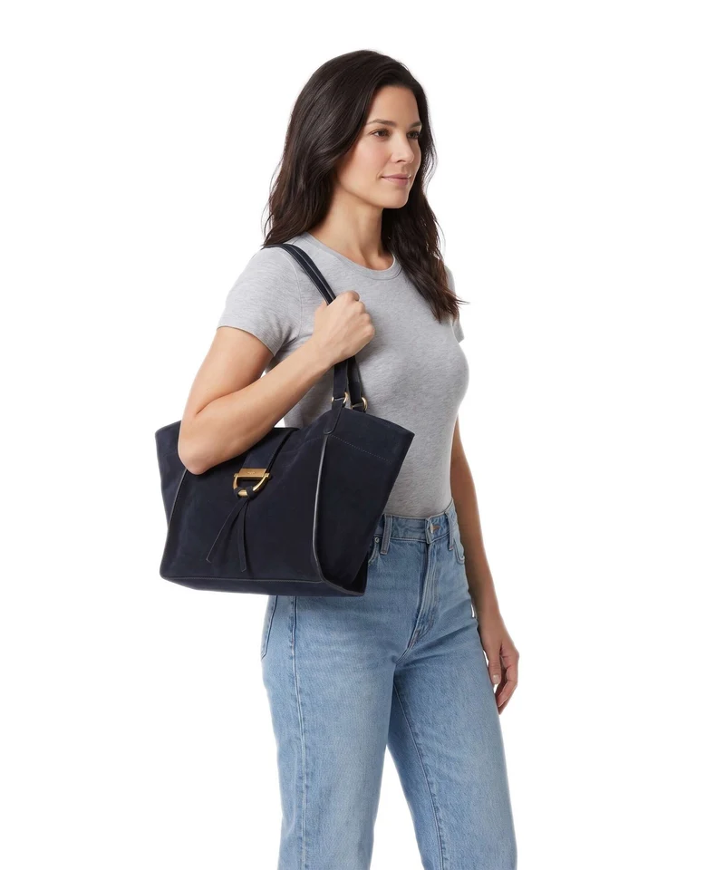 Abro Suede Temi Cabas navy