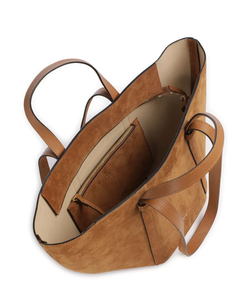 Abro Suede Cosmo Medium Cabas cuoio