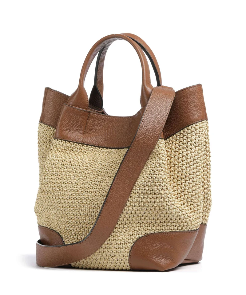 Abro Maglia Raffia Essential Medium Sac à main natural/nut
