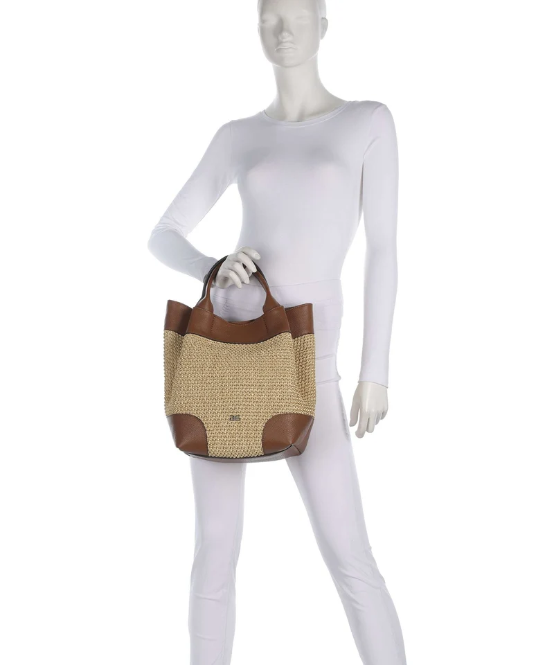 Abro Maglia Raffia Essential Medium Sac à main natural/nut