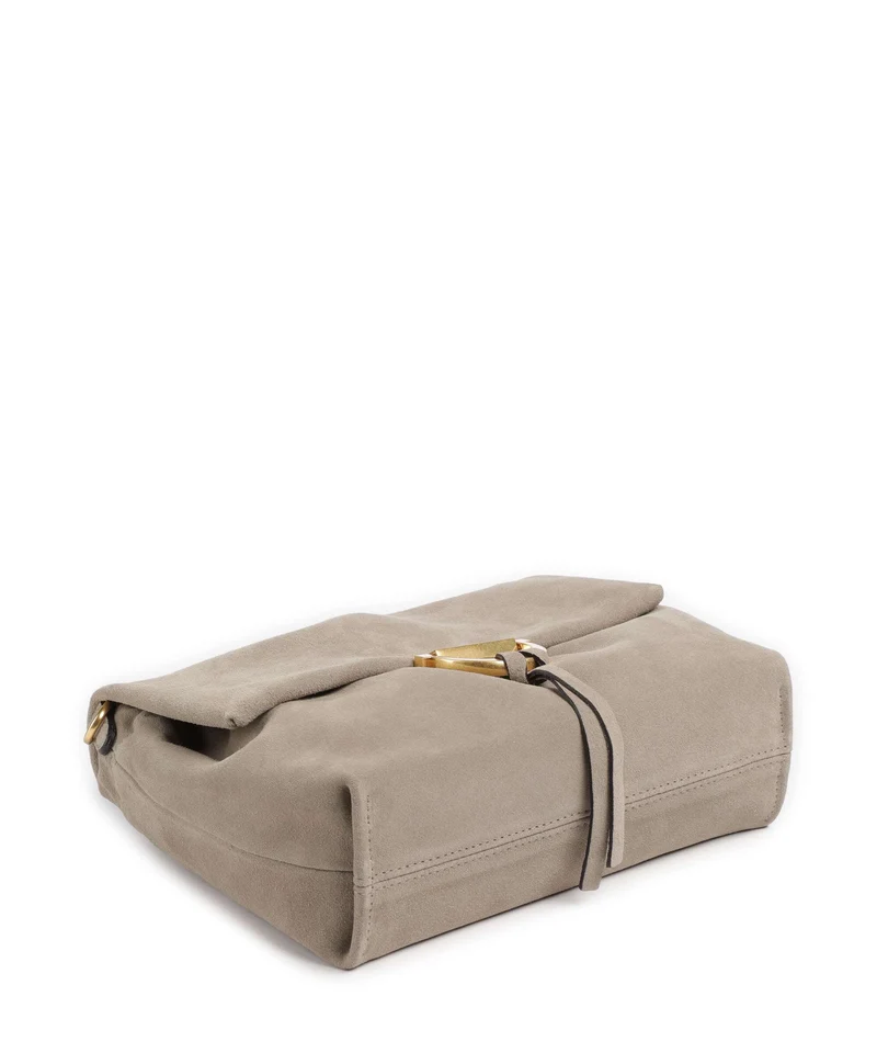 Abro Suede Temi Medium Sac porté épaule siena