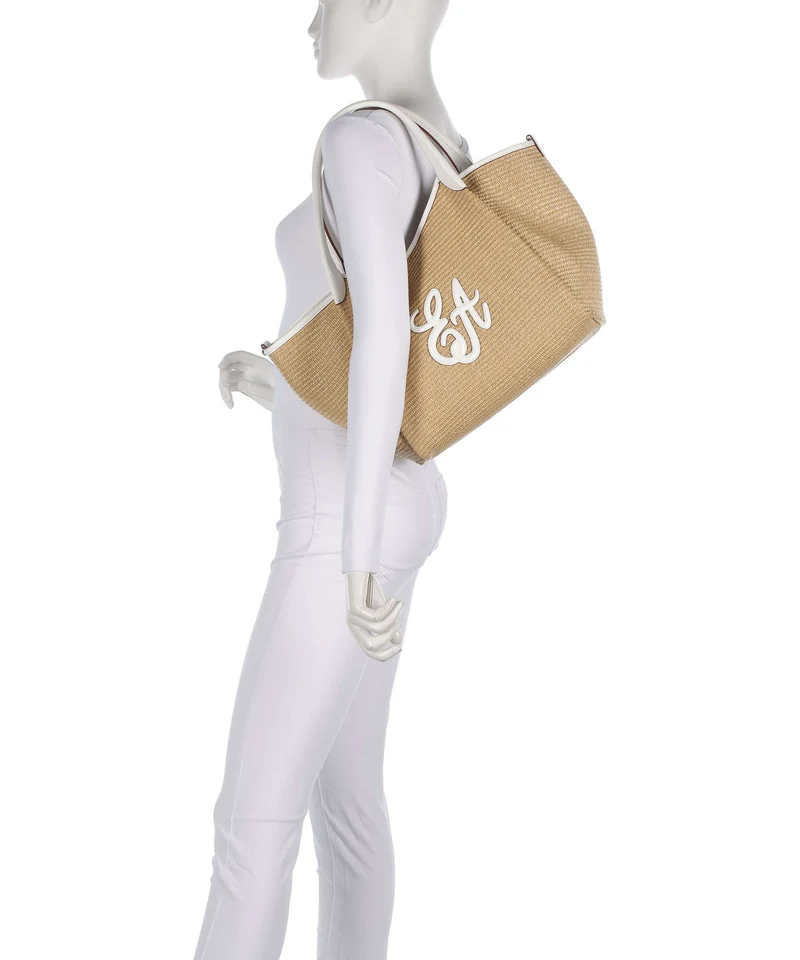 Emporio Armani Durini 24 M-L Cabas naturale/bianco