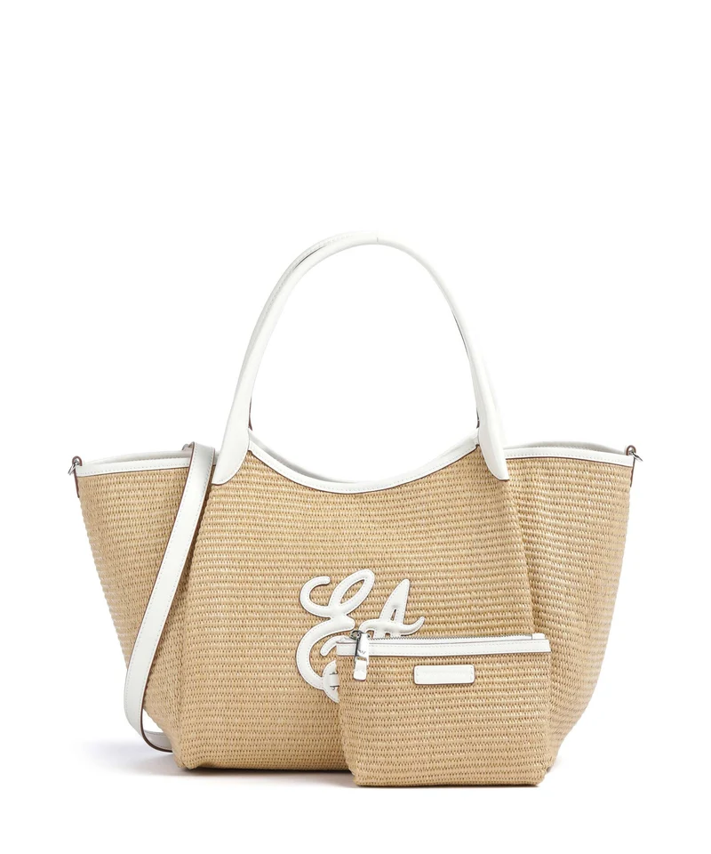 Emporio Armani Durini 24 M-L Cabas naturale/bianco