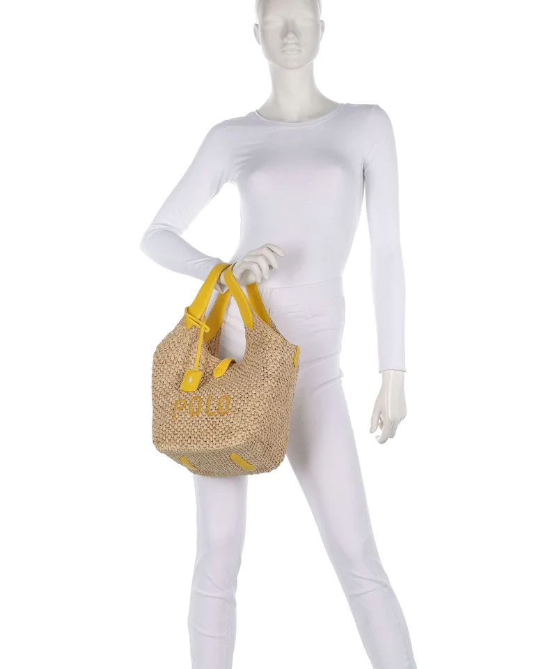 Polo Ralph Lauren Play Medium Sac à main natural/canary yellow
