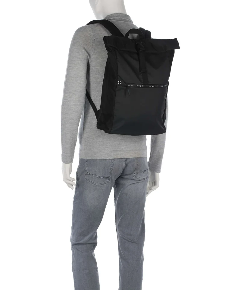 Bugatti Blanc Delight Sac à dos roll-top schwarz