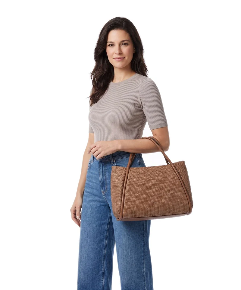 Abro Raffia Intreccio Willow Sac à main caramel/cognac