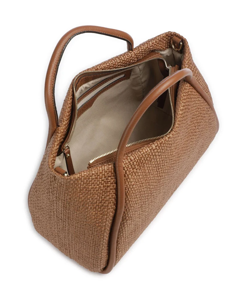 Abro Raffia Intreccio Willow Sac à main caramel/cognac
