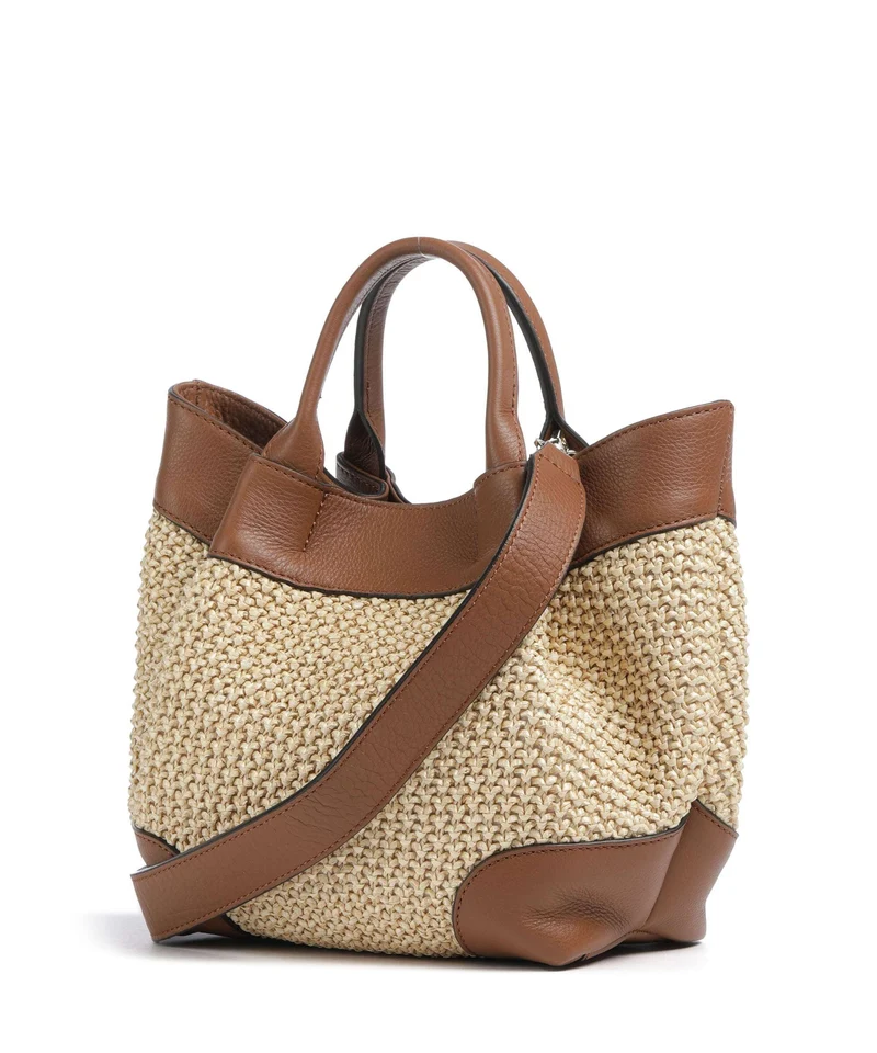 Abro Maglia Raffia Essential Small Sac à main natural/nut