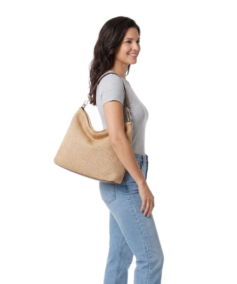 Abro Raffia Kaia Sac fourre-tout natural