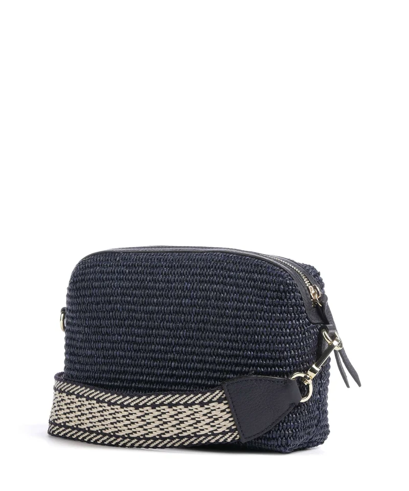 Abro Raffia Kaia Sac bandoulière navy