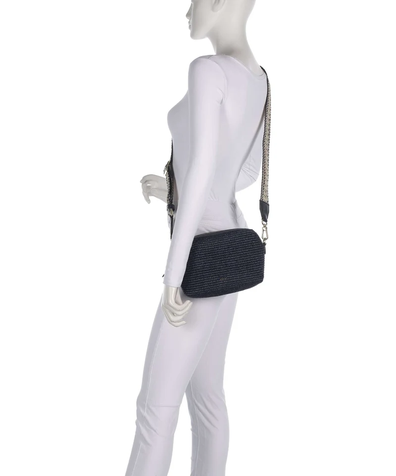 Abro Raffia Kaia Sac bandoulière navy