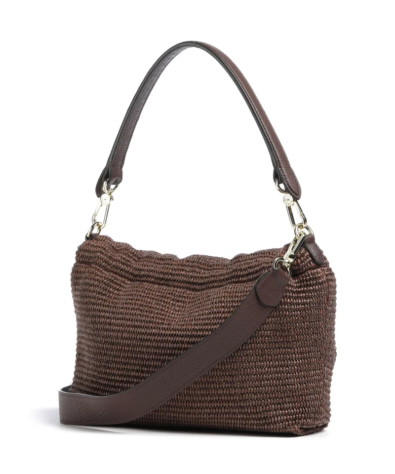 Abro Raffia Classica Temi Medium Sac porté épaule wood