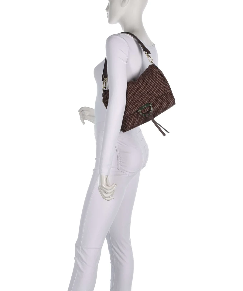 Abro Raffia Classica Temi Medium Sac porté épaule wood