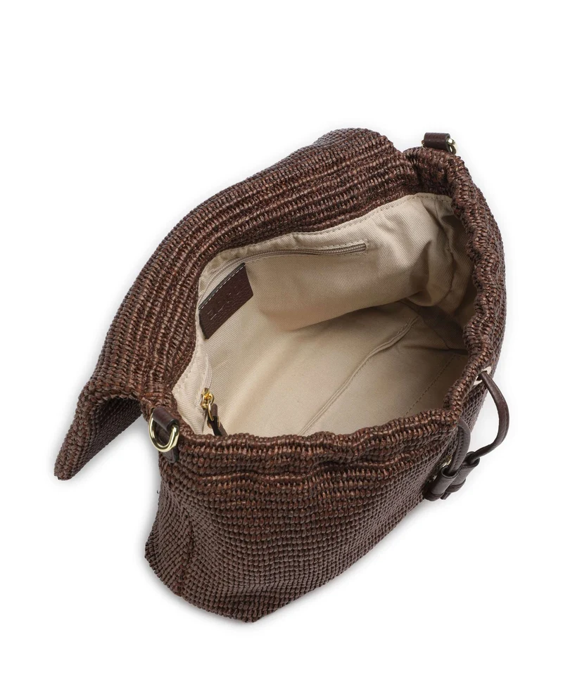 Abro Raffia Classica Temi Medium Sac porté épaule wood
