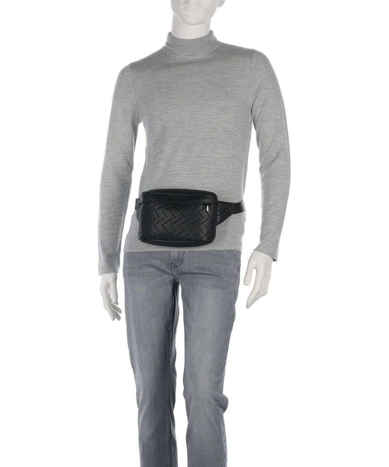 Armani Exchange Ginevra Embossed Sac banane black