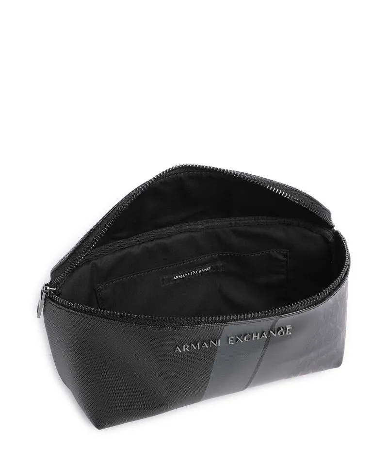 Armani Exchange Dylan Sac banane black/gunmetal/shiny black