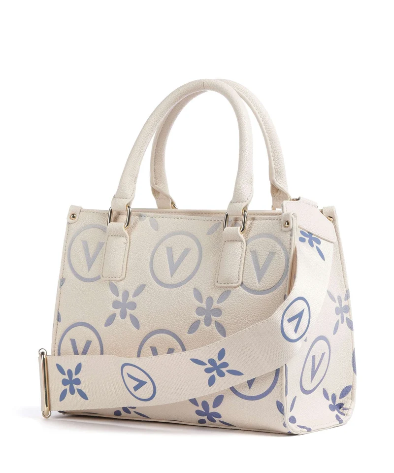 Valentino Bags Samba Re Print Sac à main ecru/bluette