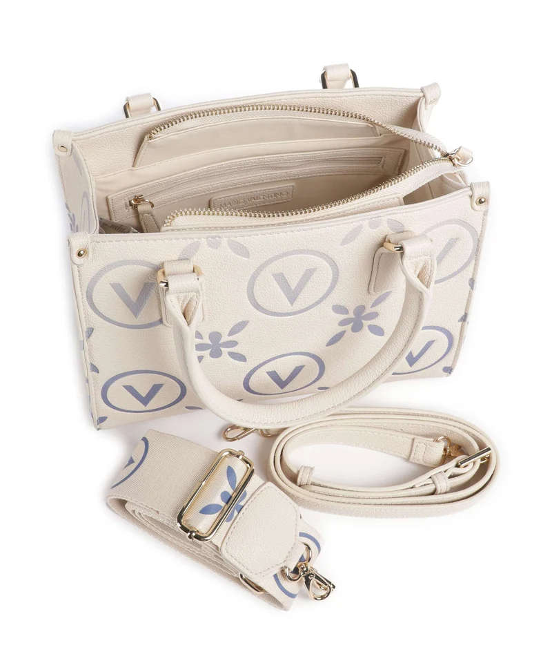 Valentino Bags Samba Re Print Sac à main ecru/bluette