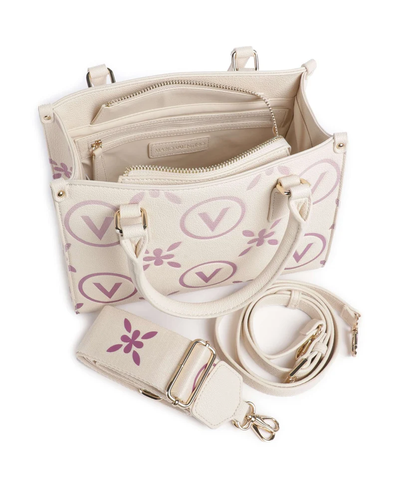 Valentino Bags Samba Re Print Sac à main ecru/rosa