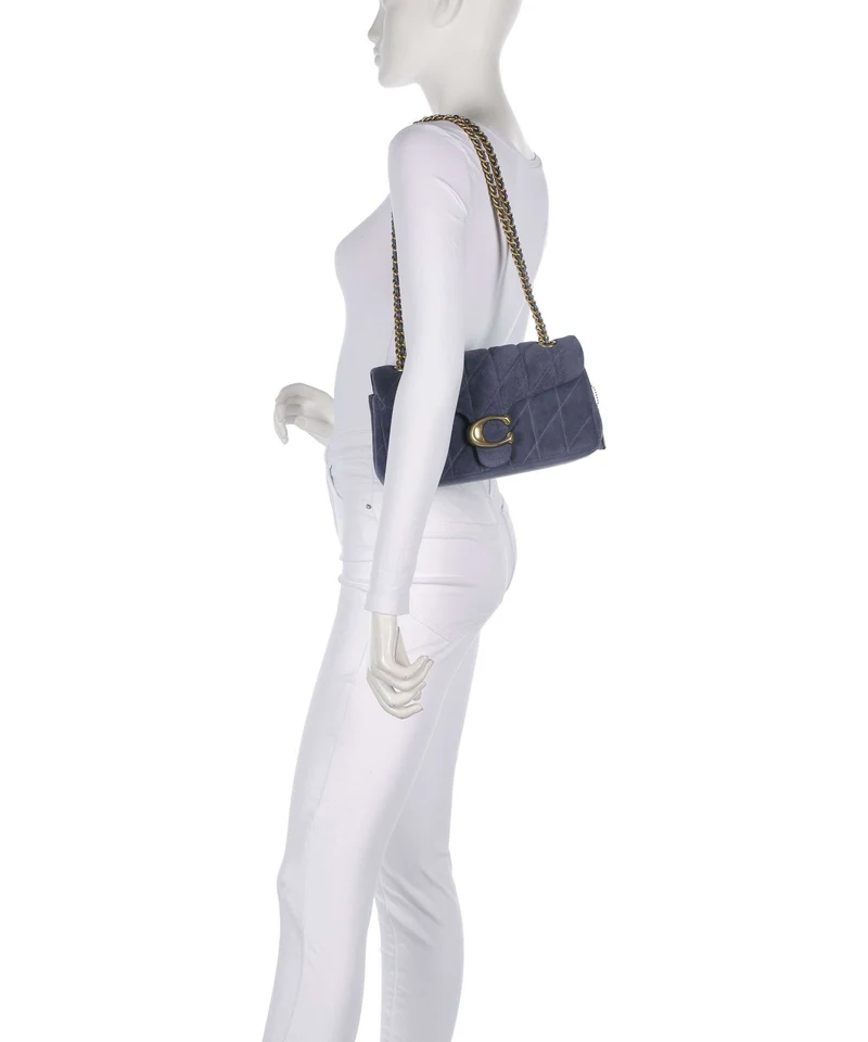 Coach Tabby Quilted 26 Sac porté épaule light denim