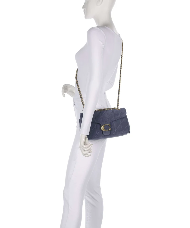 Coach Tabby Quilted 26 Sac porté épaule light denim