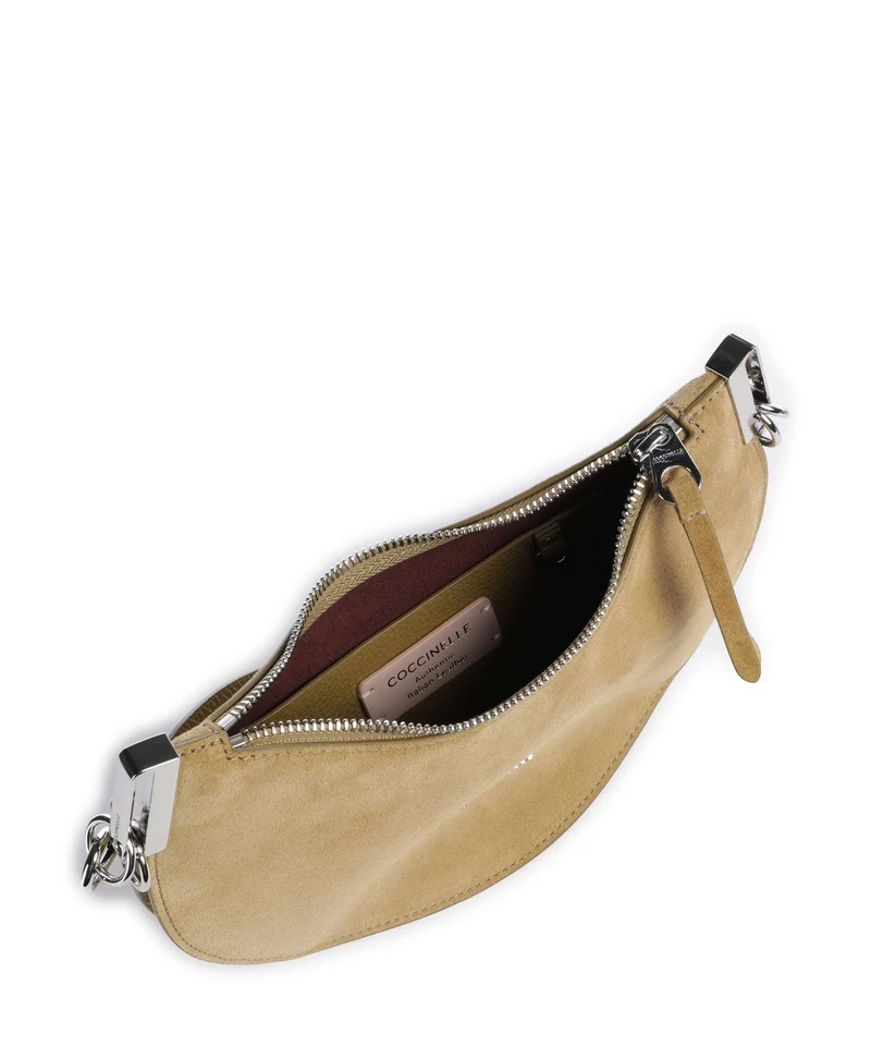 Coccinelle Sunup Suede Sac porté épaule seagrass