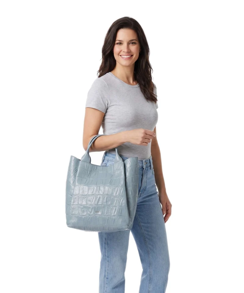 Abro Maxi Cocco Essential Medium Sac à main sapphire