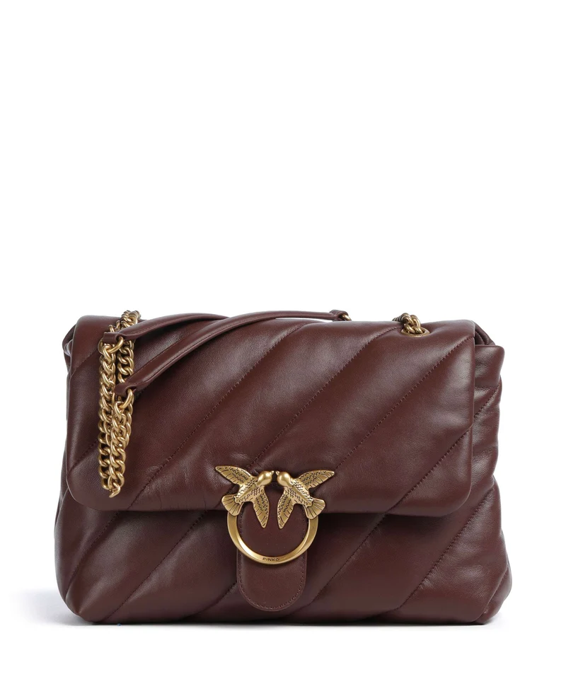 Pinko Love Puff Big Sac porté épaule burgundy wine/antique gold