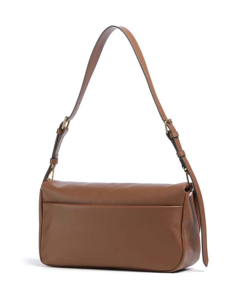 Pinko Click Soft Horizontal Sac porté épaule marrone/leone/antique gold