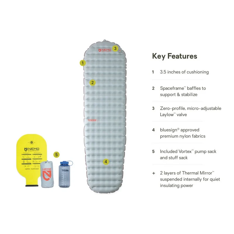 Matelas de sol gonflable isolé Nemo Tensor All-Season Ultralight – Régulier momie