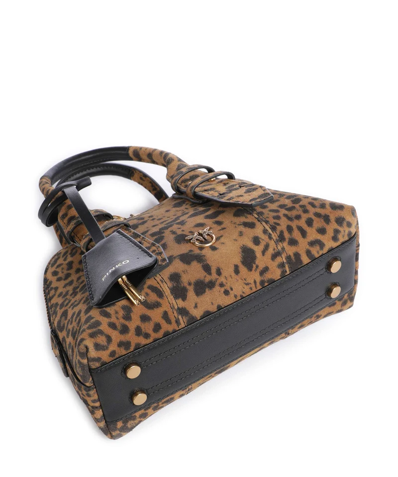Pinko Bowling Mini Sac à main maculato/marrone/antique gold
