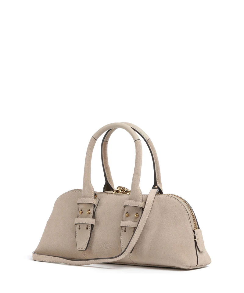 Pinko Bowling Horizontal Sac à main beige/grigio fumo/antique gold
