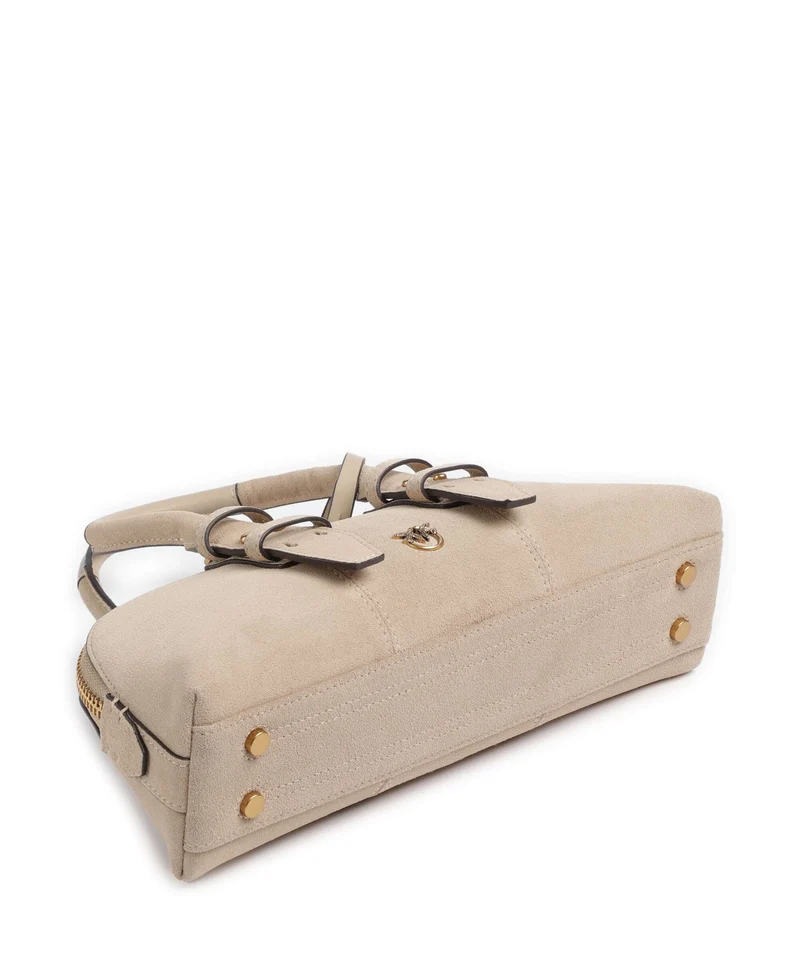Pinko Bowling Horizontal Sac à main beige/grigio fumo/antique gold