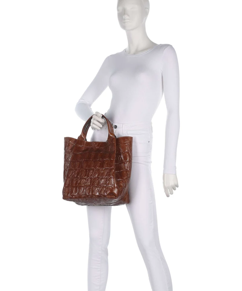Abro Maxi Cocco Essential Medium Sac à main caramel/cognac