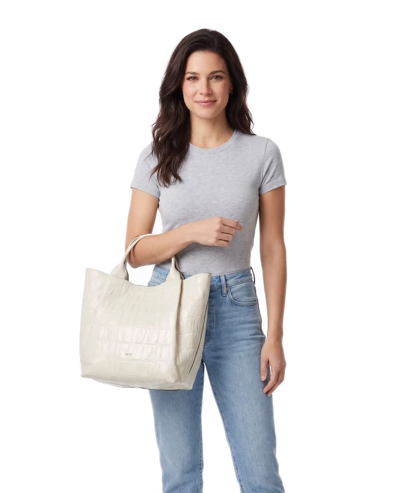Abro Maxi Cocco Essential Medium Sac à main milk