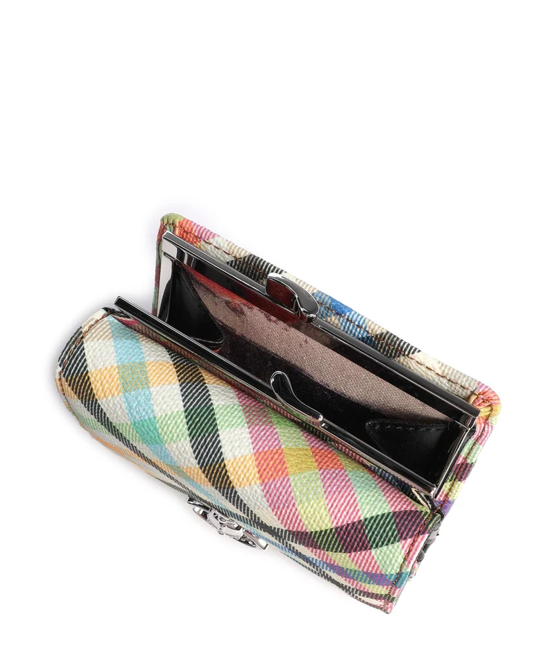 Vivienne Westwood Frame Buccia D'Arancia Small Portefeuille heather plaid