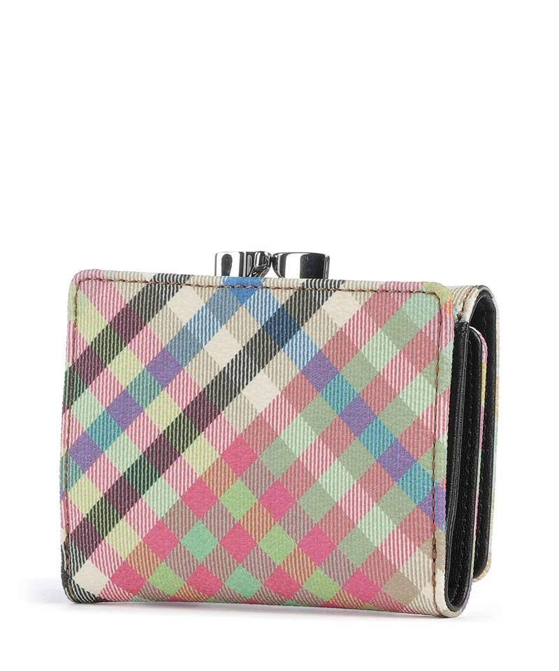 Vivienne Westwood Frame Buccia D'Arancia Small Portefeuille heather plaid