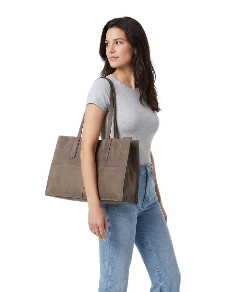 Liebeskind Amy Vegan Suede L Cabas neutral grey
